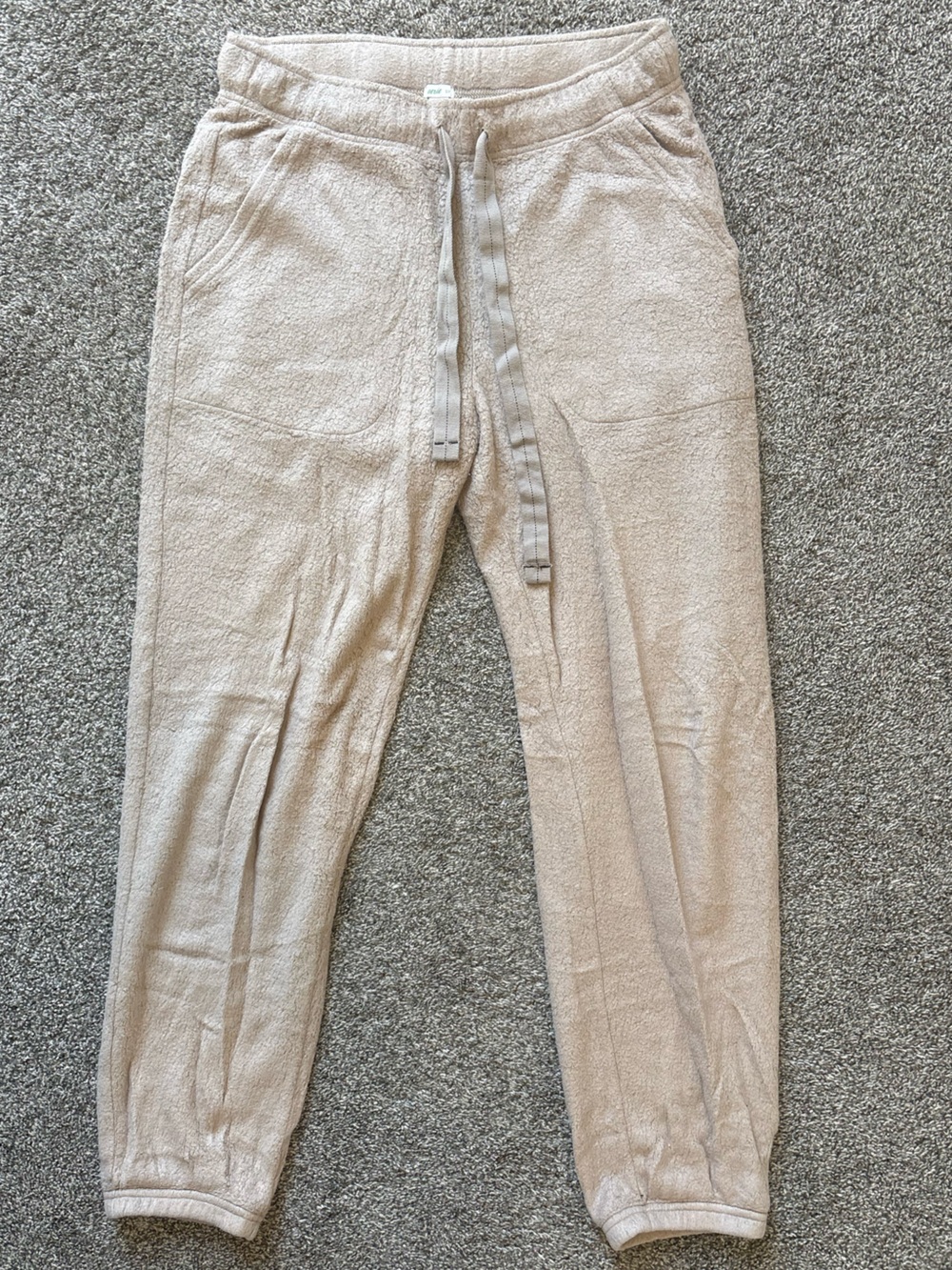 Aerie Light Brown Fuzzy Joggers